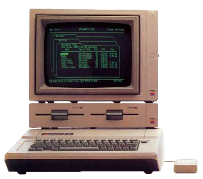 Apple 2e computer from the 1980s